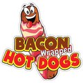Signmission Bacon Wrapped Hot Dogs Food Stand Truck Sticker, 24" x 10", D-DC-24 Bacon Wrapped Hot Dogs D-DC-24 Bacon Wrapped Hot Dogs19